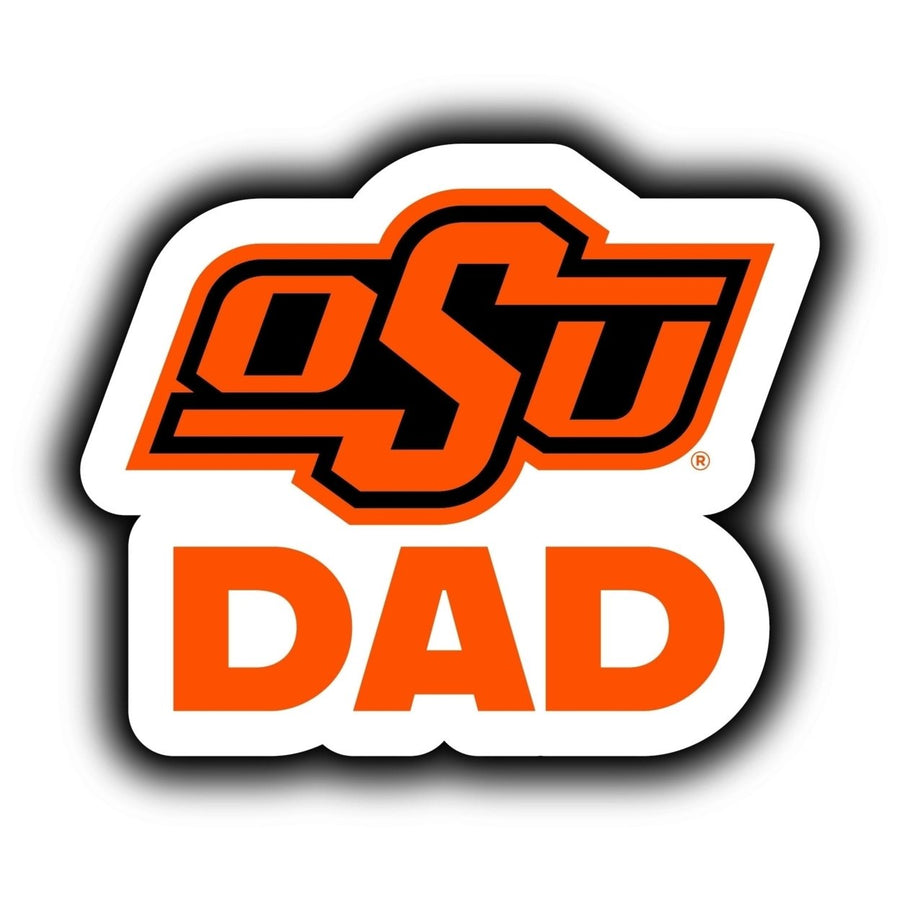 Oklahoma State Cowboys 4-Inch Proud Dad NCAA - Durable School Spirit Vinyl Decal Perfect Image 1