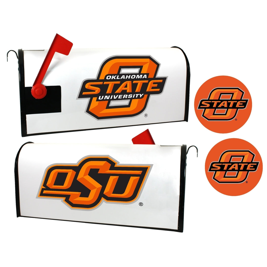 Oklahoma State Cowboys NCAA Officially Licensed Mailbox Cover and Sticker Set Image 1