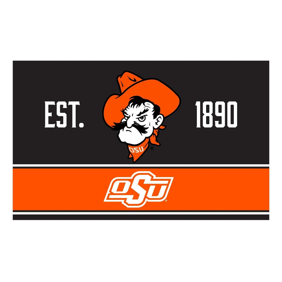 Oklahoma State Cowboys Wood Sign with Frame Image 1