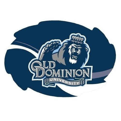 Old Dominion Monarchs Stripe Design Swirl Shape 5x6-Inch NCAA High-Definition Magnet - Versatile Metallic Surface Image 1