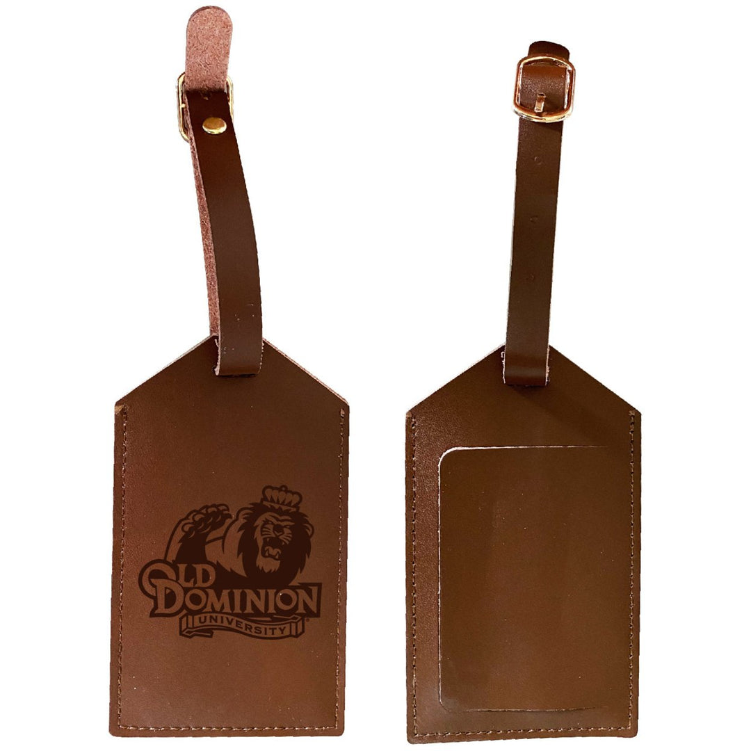 Elegant Old Dominion Monarchs NCAA Leather Luggage Tag with Engraved Logo Image 1