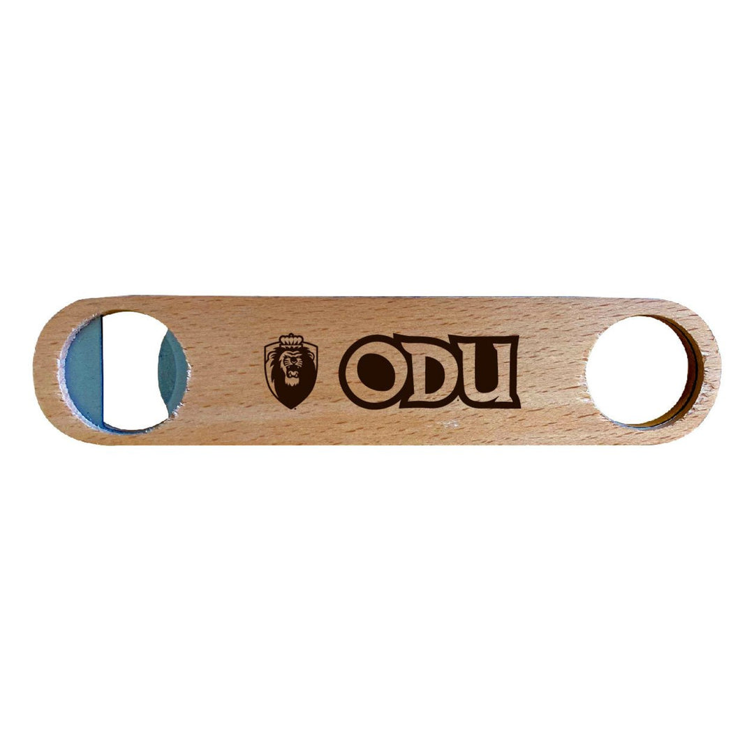 Old Dominion Monarchs NCAA Elegant Laser-Etched Wooden Bottle Opener - Collegiate Bar Accessory Image 1