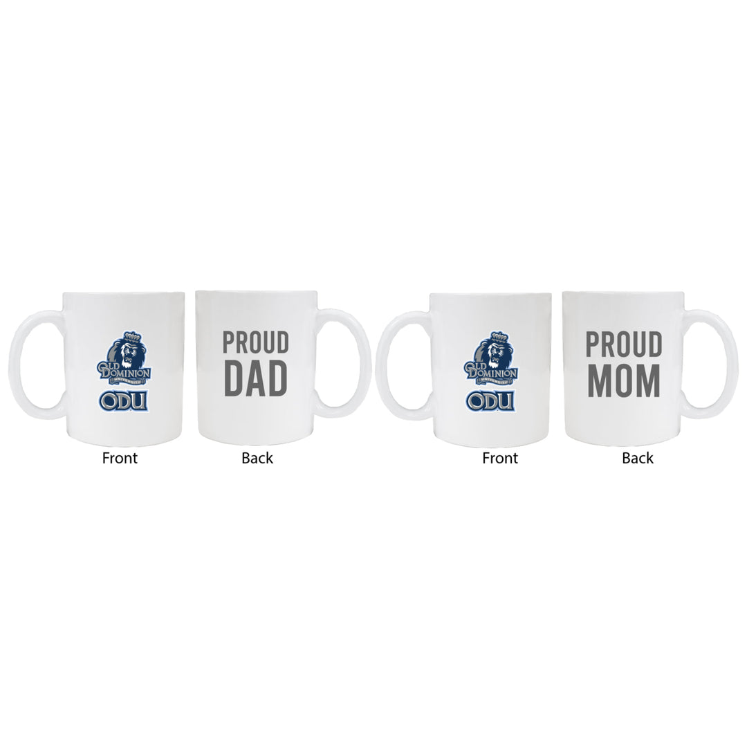 Old Dominion Monarchs Proud Mom And Dad White Ceramic Coffee Mug 2 pack (White) Image 1