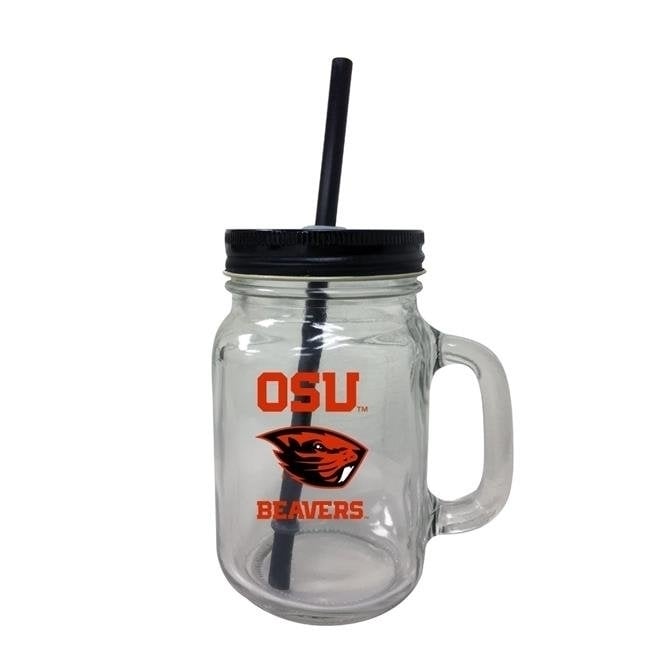 Oregon State Beavers Mason Jar Glass Image 1