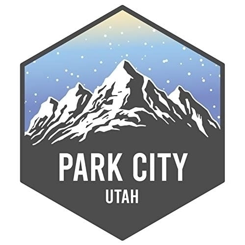 Park City Utah Ski Adventures Souvenir 4 Inch Vinyl Decal Sticker 4-Pack Image 1