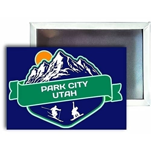 Park City Utah Ski Snowboard Winter Adventures 2.5"X3.5" Refrigerator Magnet Image 1