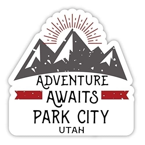 Park City Utah Souvenir 2-Inch Vinyl Decal Sticker Adventure Awaits Design Image 1