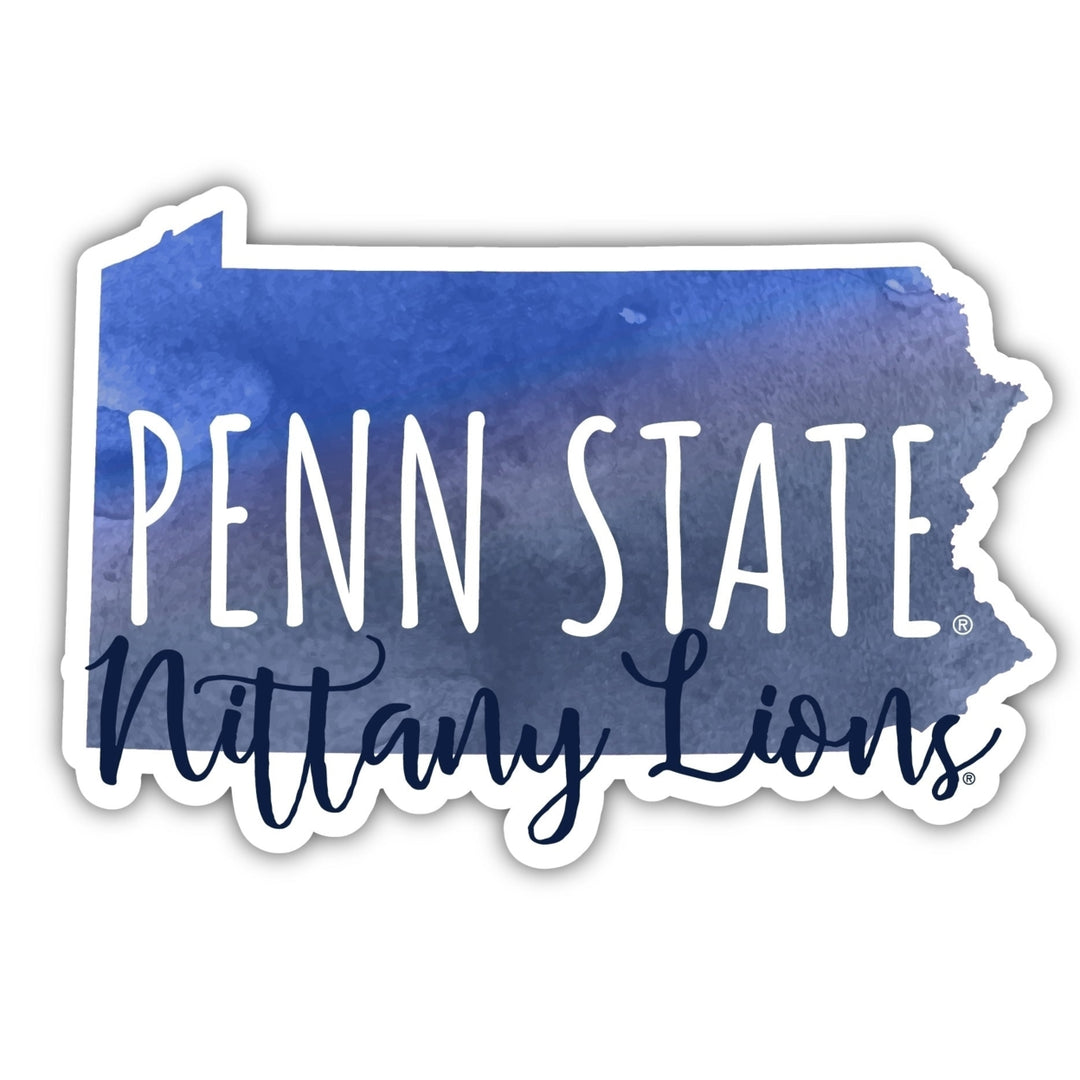 Penn State Nittany Lions Watercolor State Die Cut Decal Officially Licensed Collegiate Product Image 1