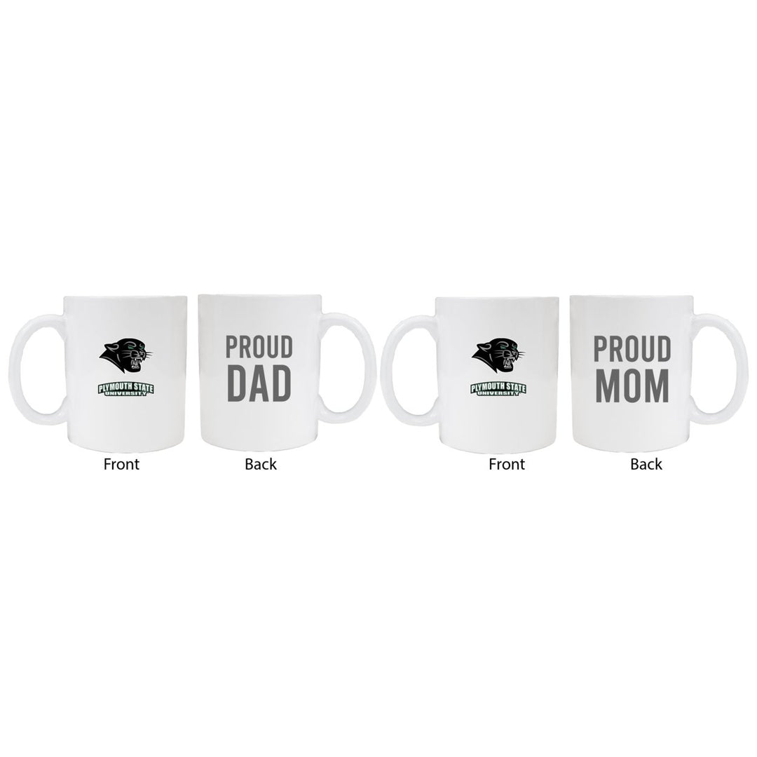 Plymouth State University Proud Mom And Dad White Ceramic Coffee Mug 2 pack (White) Image 1