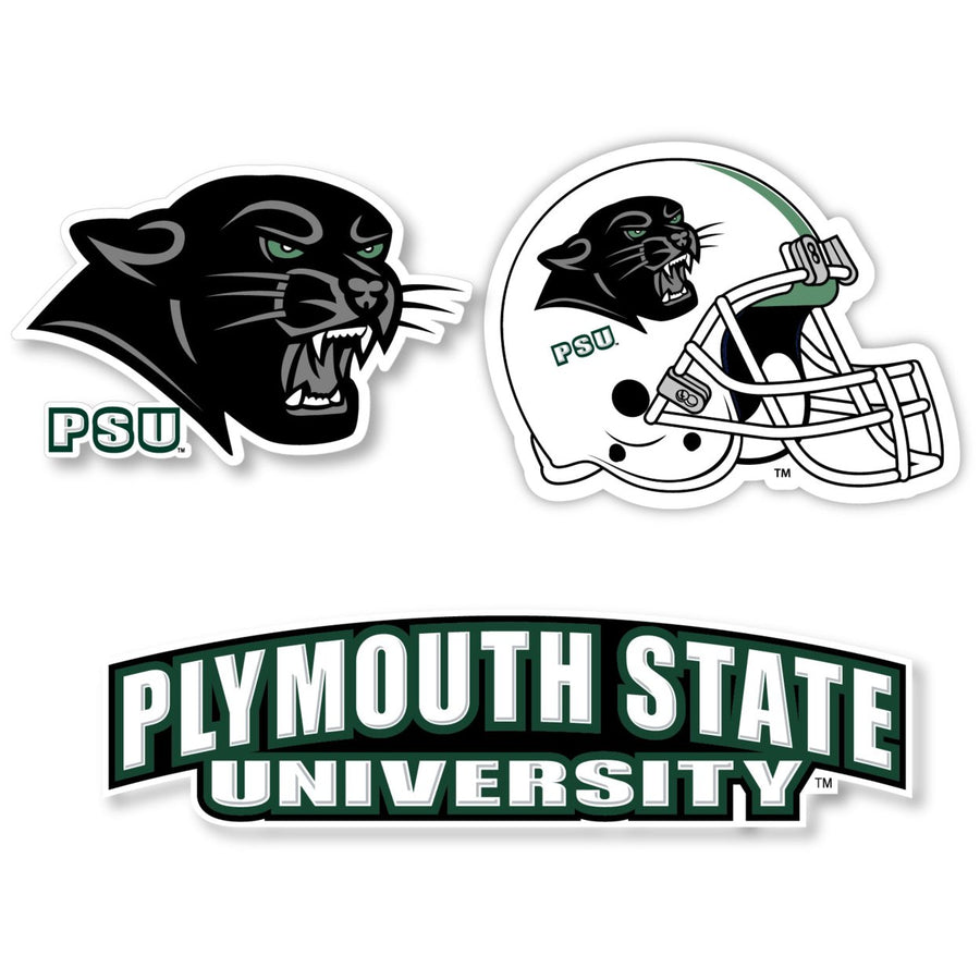 Plymouth State University 3 Pack 4-Inch Each NCAA Durable School Spirit Vinyl Decal Sticker Image 1