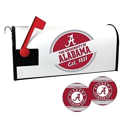 R and R Imports Alabama Crimson Tide Magnetic Mailbox Cover and Sticker Set Image 1