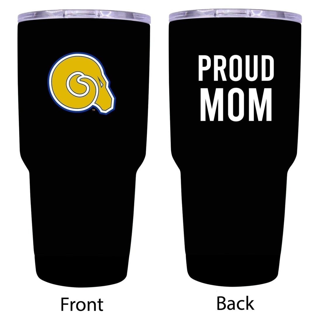 Albany State University Proud Mom 24 oz Insulated Stainless Steel Tumbler - Black Image 1