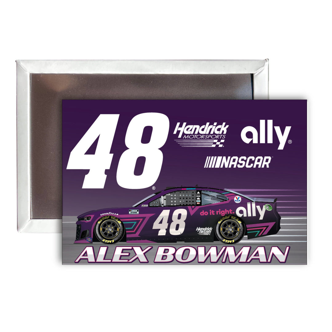 R and R Imports Alex Bowman 48 Nascar 2x3-Inch Fridge Magnet 4-PackNew for 2021 Image 1