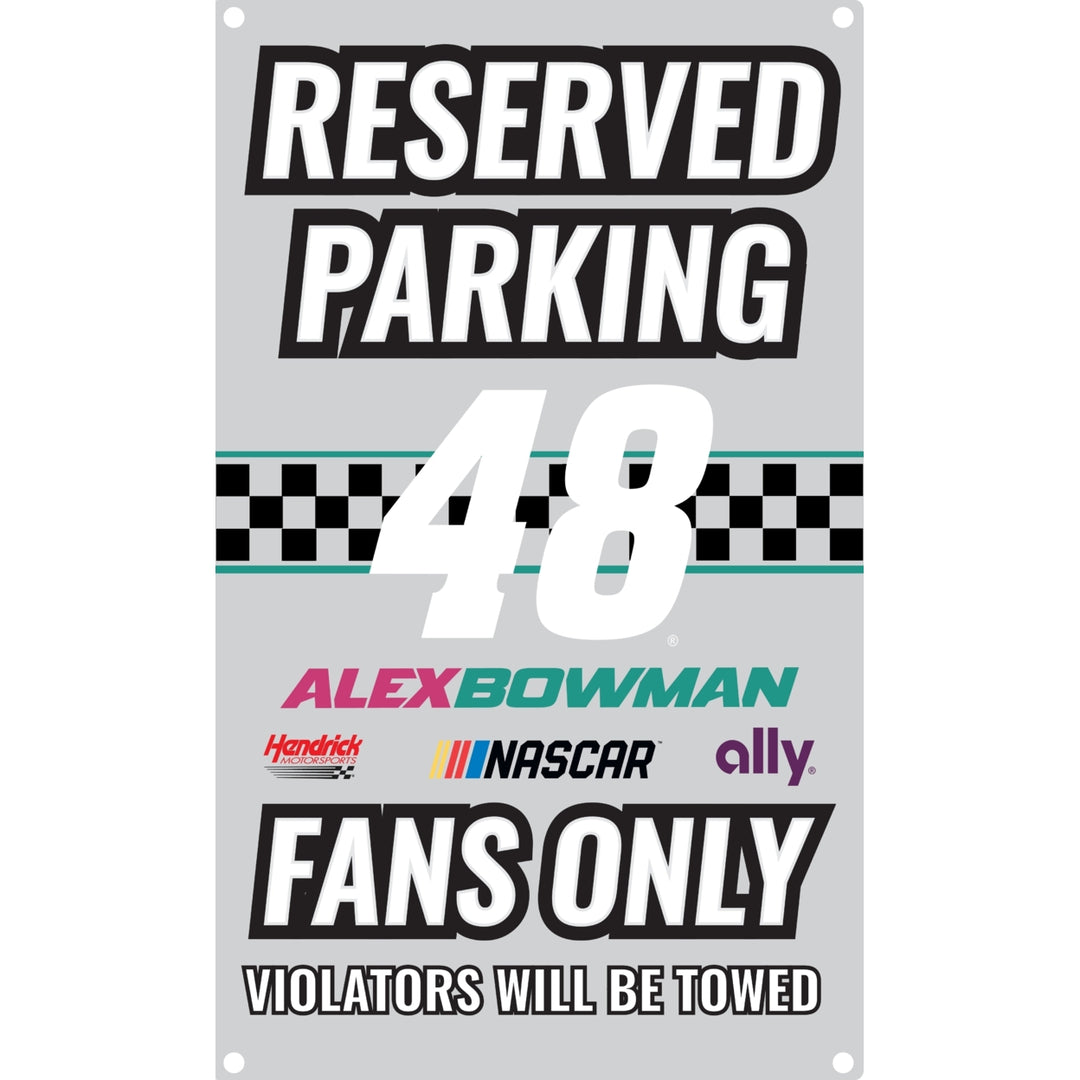 R and R Imports Alex Bowman 48 No Parking Metal Sign Image 1