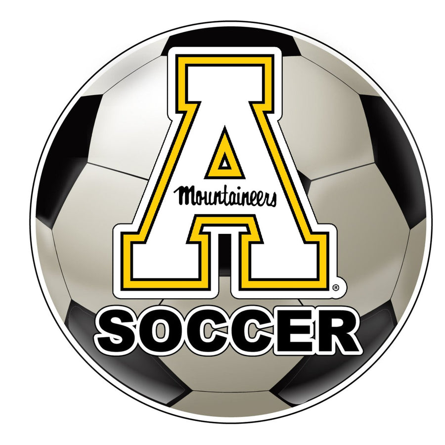 Appalachian State 4-Inch Round Soccer Ball NCAA Soccer Passion Vinyl Sticker Image 1