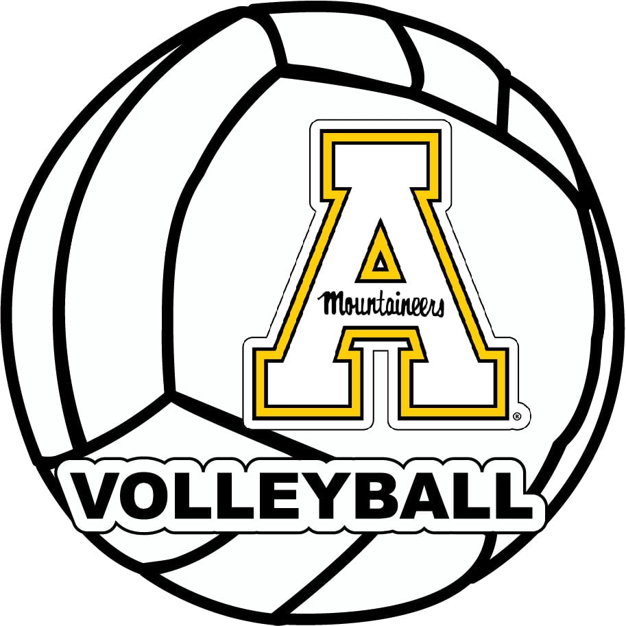 Appalachian State 4-Inch Round Volleyball NCAA Vinyl Decal Sticker for Fans, Students, and Alumni Image 1