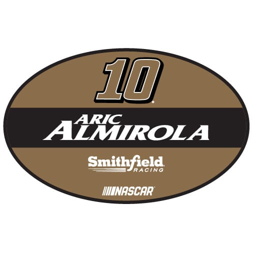 Aric Almirola 10 Oval Decal Sticker Image 1