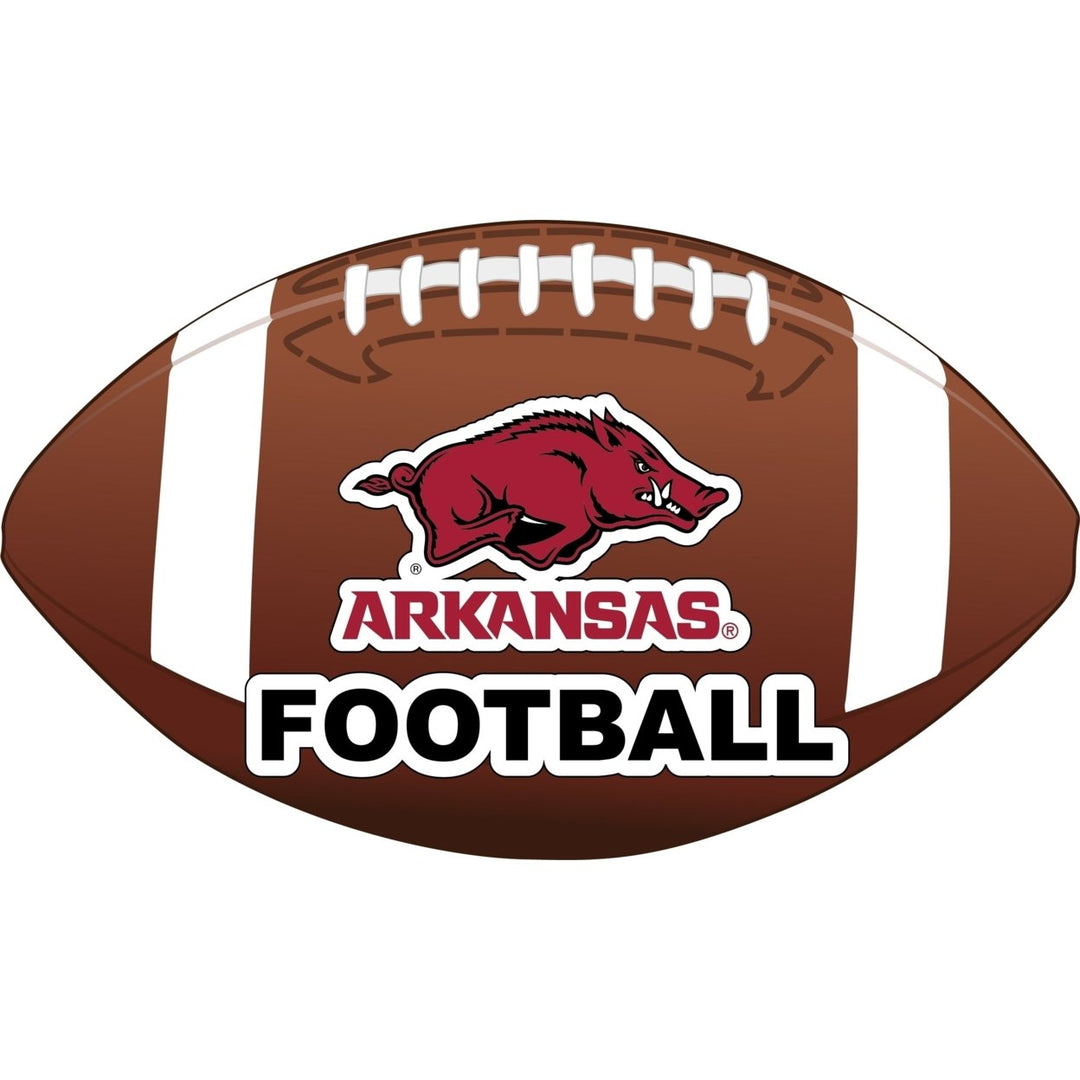 Arkansas Razorbacks 4-Inch Round Football NCAA Gridiron Glory Vinyl Decal Sticker Image 1