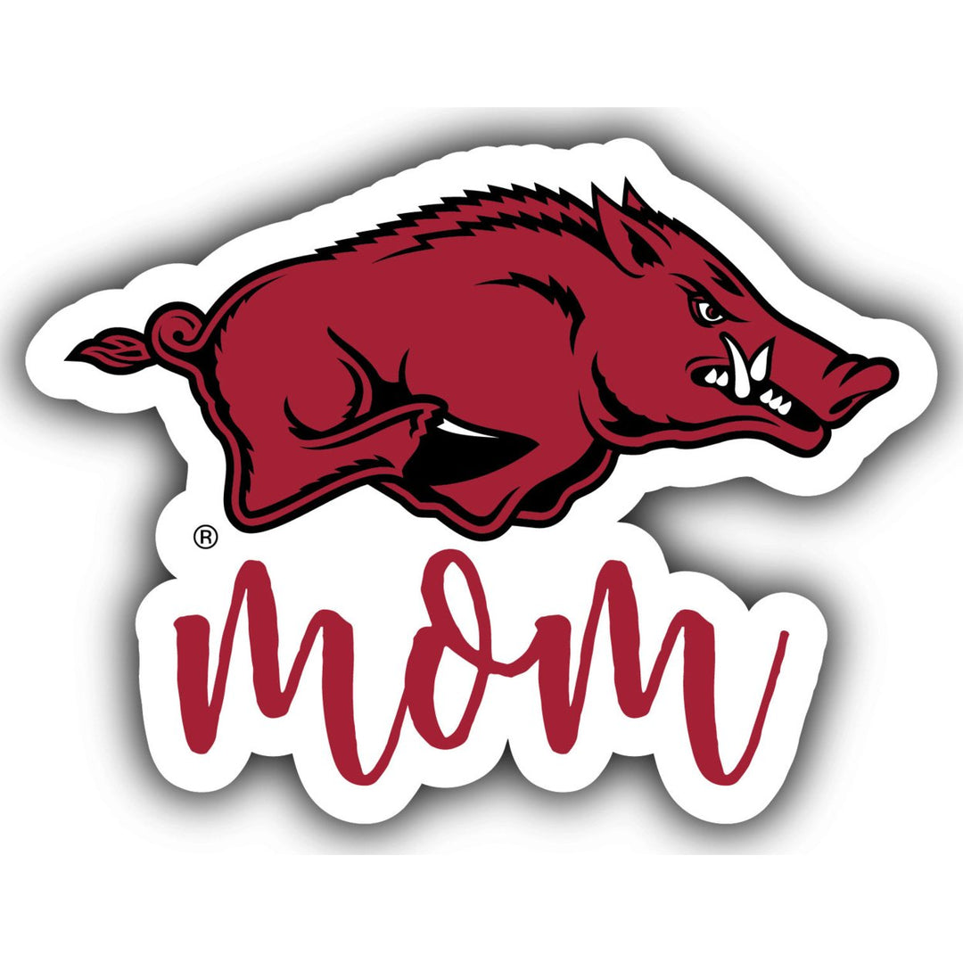 Arkansas Razorbacks 4-Inch Proud Mom NCAA - Durable School Spirit Vinyl Decal Perfect Image 1