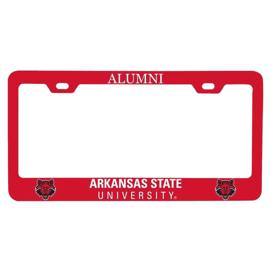 NCAA Arkansas State Alumni License Plate Frame - Colorful Heavy Gauge Metal, Officially Licensed Image 1