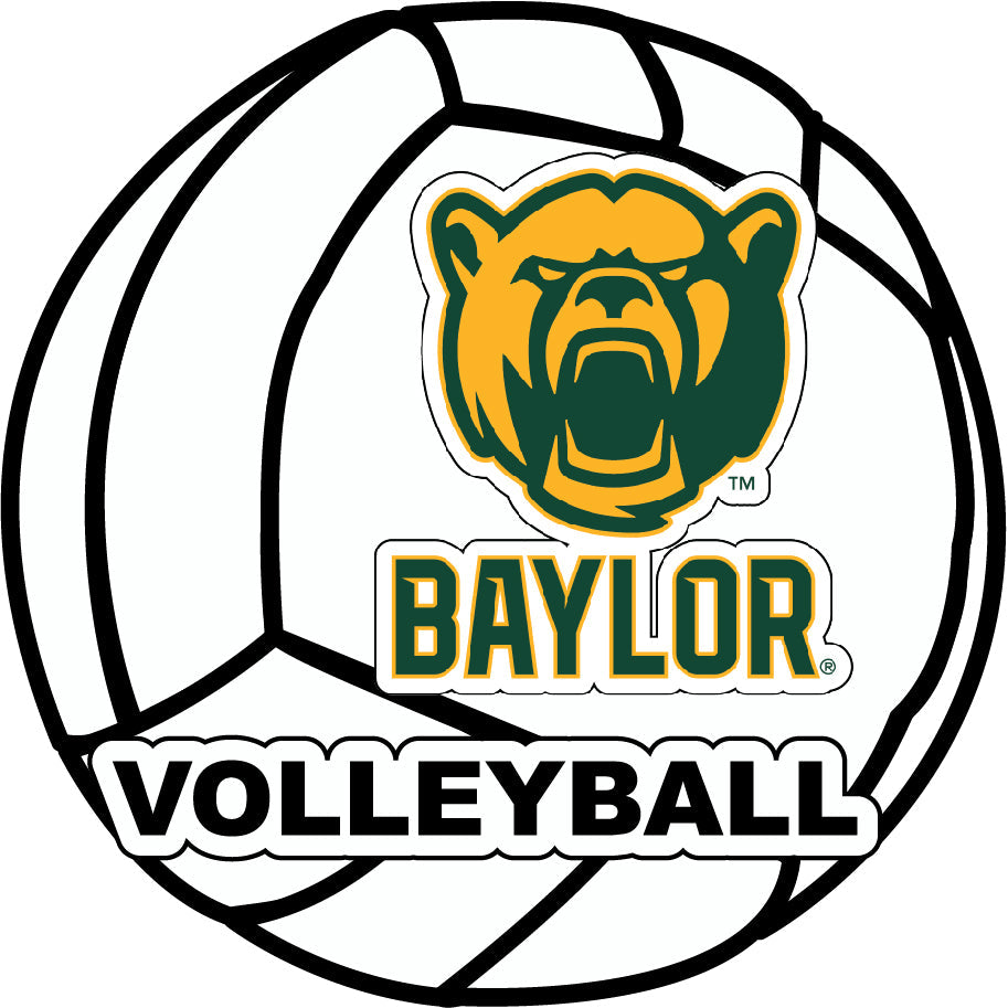 Baylor Bears 4-Inch Round Volleyball NCAA Vinyl Decal Sticker for Fans, Students, and Alumni Image 1