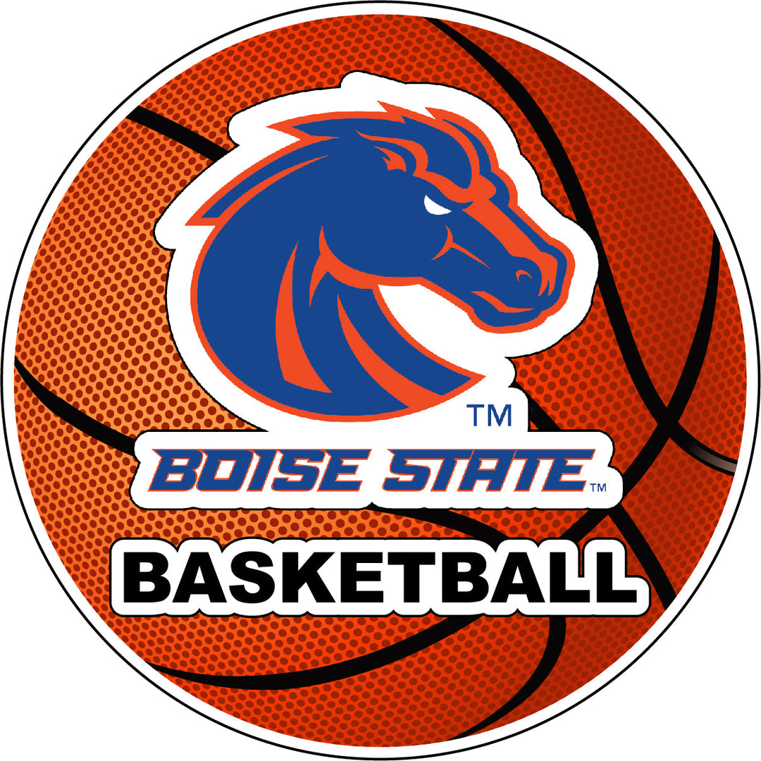 Boise State Broncos 4-Inch Round Basketball NCAA Hoops Pride Vinyl Decal Sticker Image 1