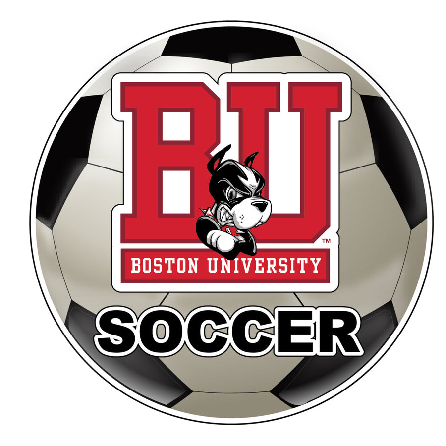 Boston Terriers 4-Inch Round Soccer Ball NCAA Soccer Passion Vinyl Sticker Image 1