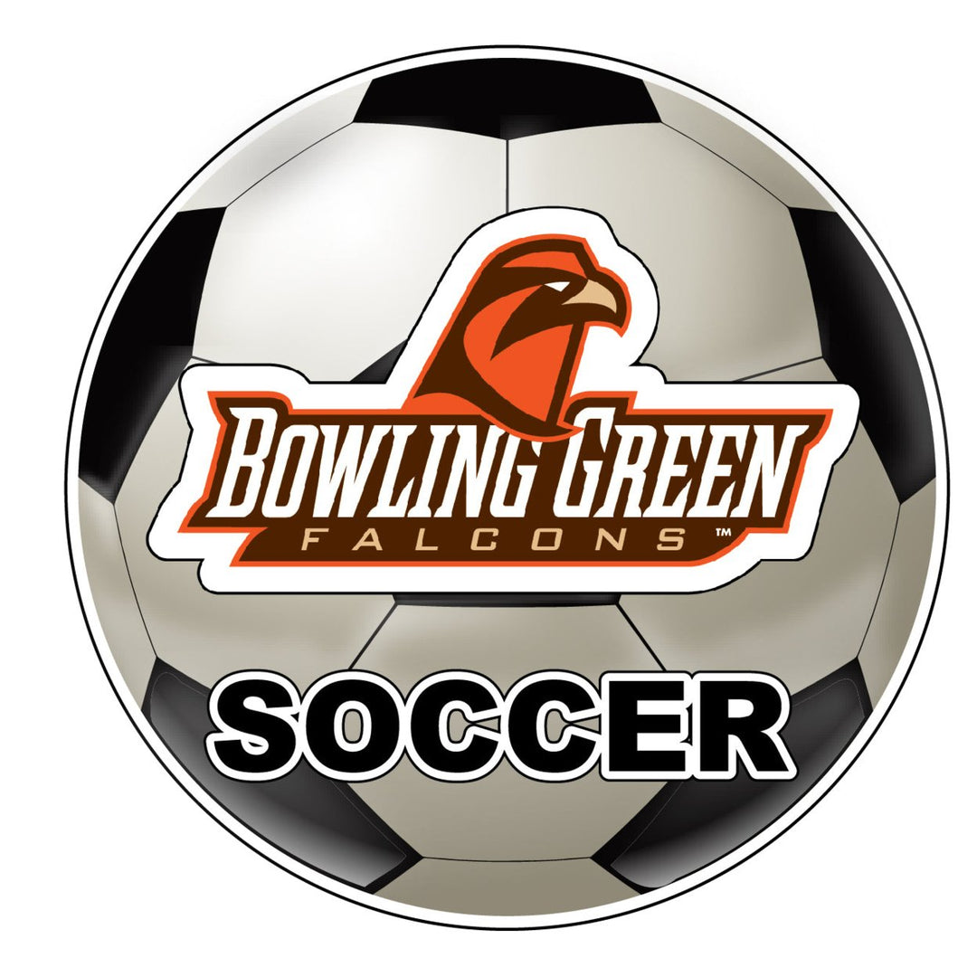 Bowling Green Falcons 4-Inch Round Soccer Ball NCAA Soccer Passion Vinyl Sticker Image 1