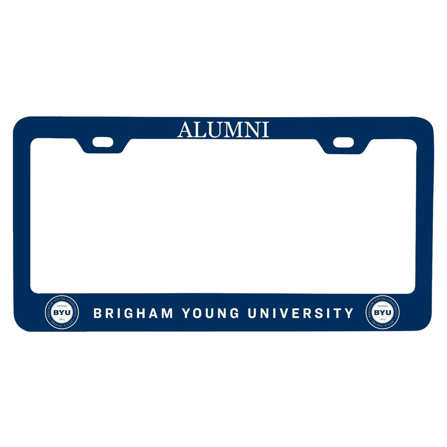 NCAA Brigham Young Cougars Alumni License Plate Frame - Colorful Heavy Gauge Metal, Officially Licensed Image 1