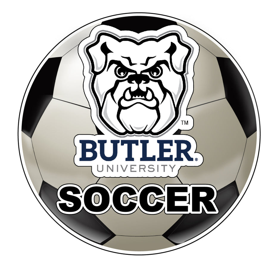 Butler Bulldogs 4-Inch Round Soccer Ball NCAA Soccer Passion Vinyl Sticker Image 1