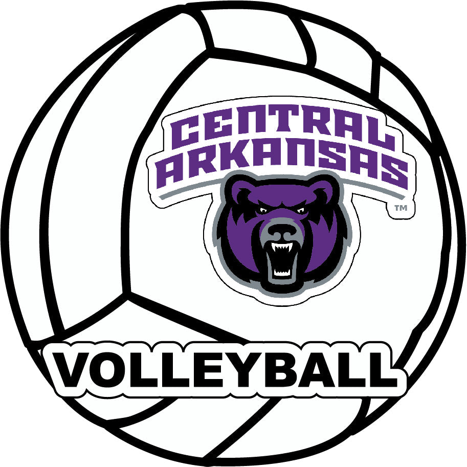 Central Arkansas Bears 4-Inch Round Volleyball Vinyl Decal Sticker Image 1