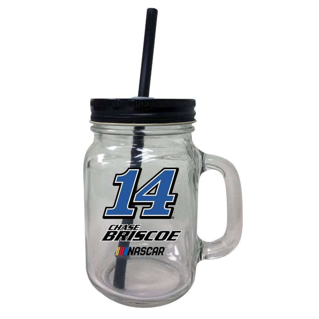 R and R Imports Chase Briscoe 14 NASCAR Cup Series Mason Jar Tumbler Image 1