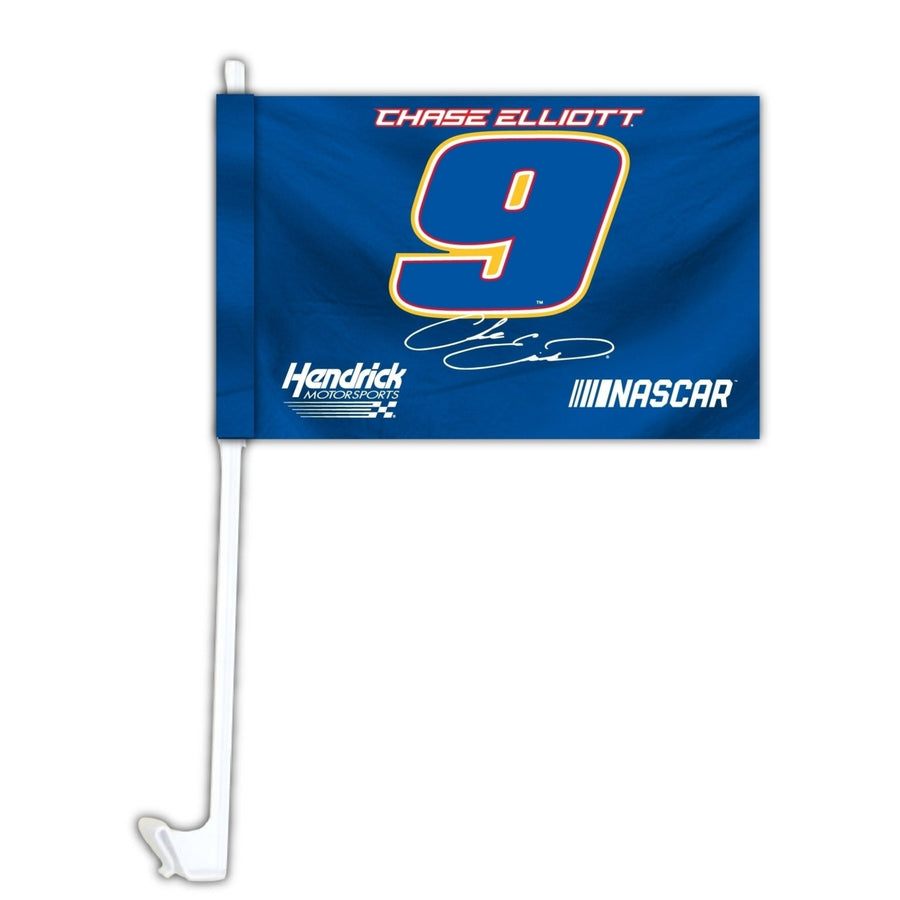 R and R Imports Chase Elliot Nascar Car Flag Set of 2 Image 1