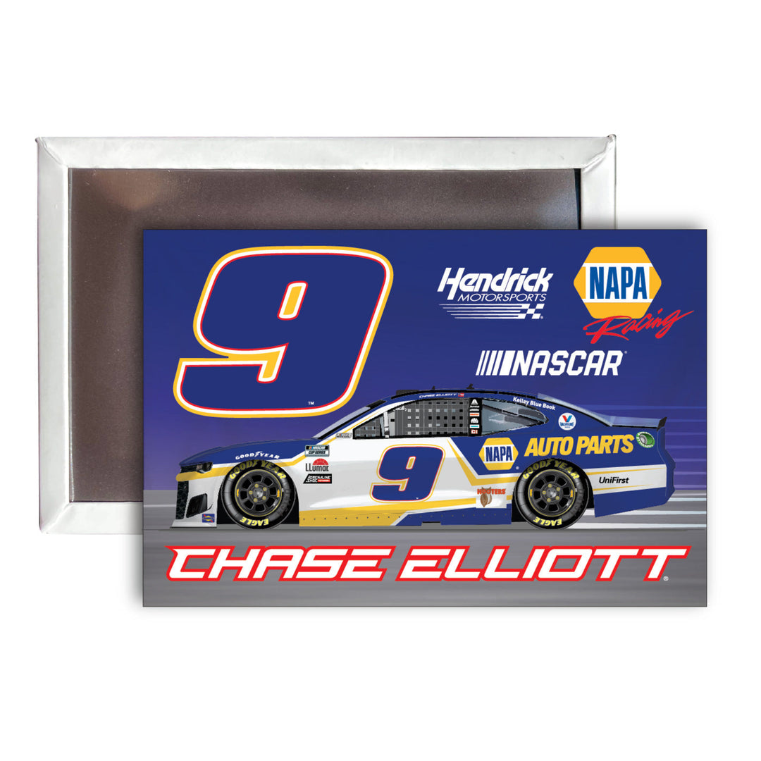 R and R Imports Chase Elliott 9 Nascar 2x3-Inch Fridge Magnet 4-PackNew for 2021 Image 1