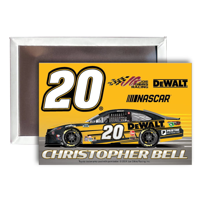 R and R Imports Christopher Bell 20 Nascar 2x3-Inch Fridge Magnet 4-PackNew for 2021 Image 1