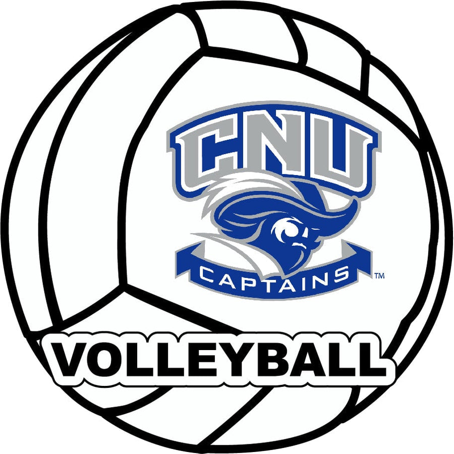 Christopher Newport Captains 4-Inch Round Volleyball NCAA Vinyl Decal Sticker for Fans, Students, and Alumni Image 1