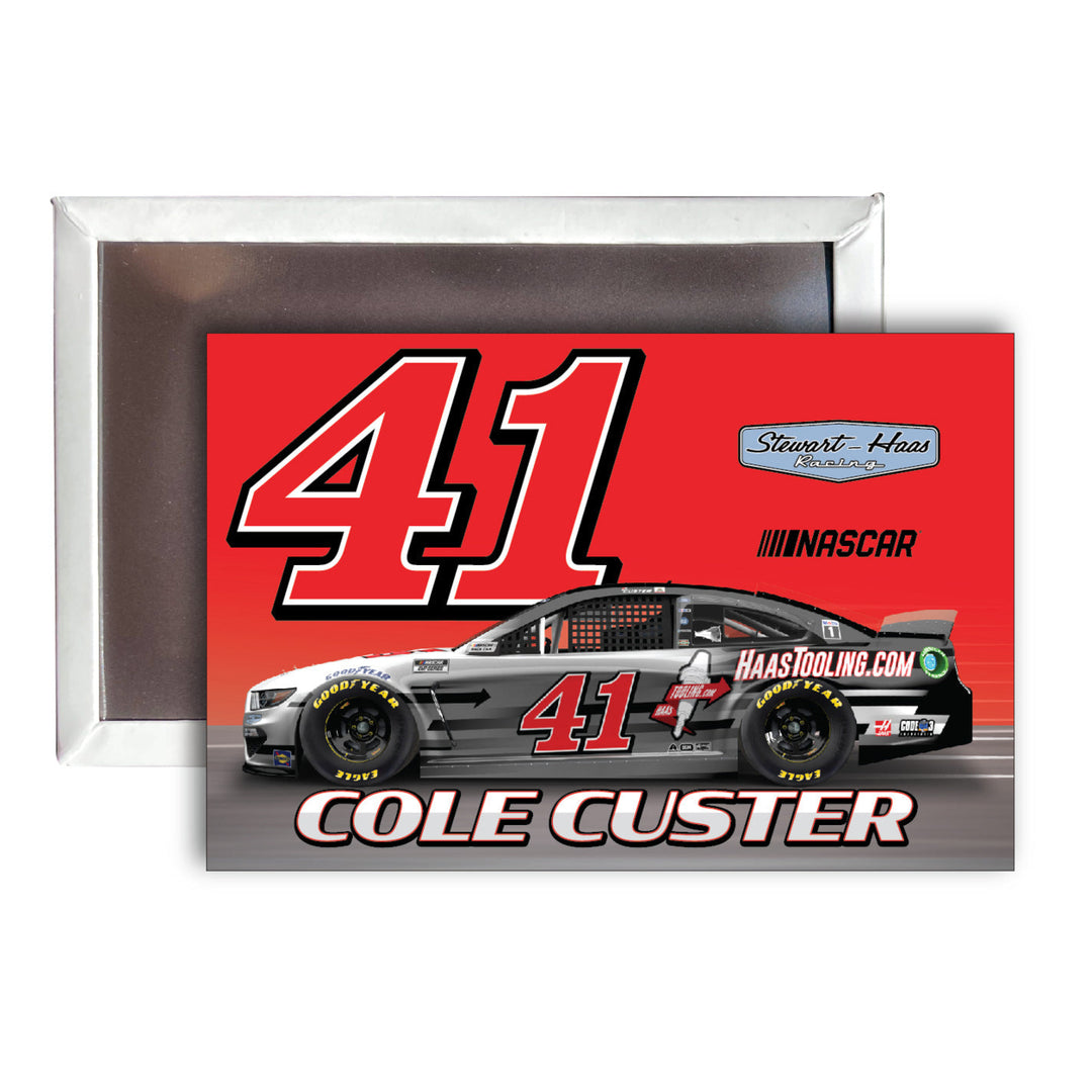 R and R Imports Cole Custer 41 Nascar 2x3-Inch Fridge Magnet 4-PackNew for 2021 Image 1