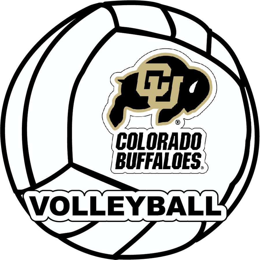 Colorado Buffaloes 4-Inch Round Volleyball NCAA Vinyl Decal Sticker for Fans, Students, and Alumni Image 1