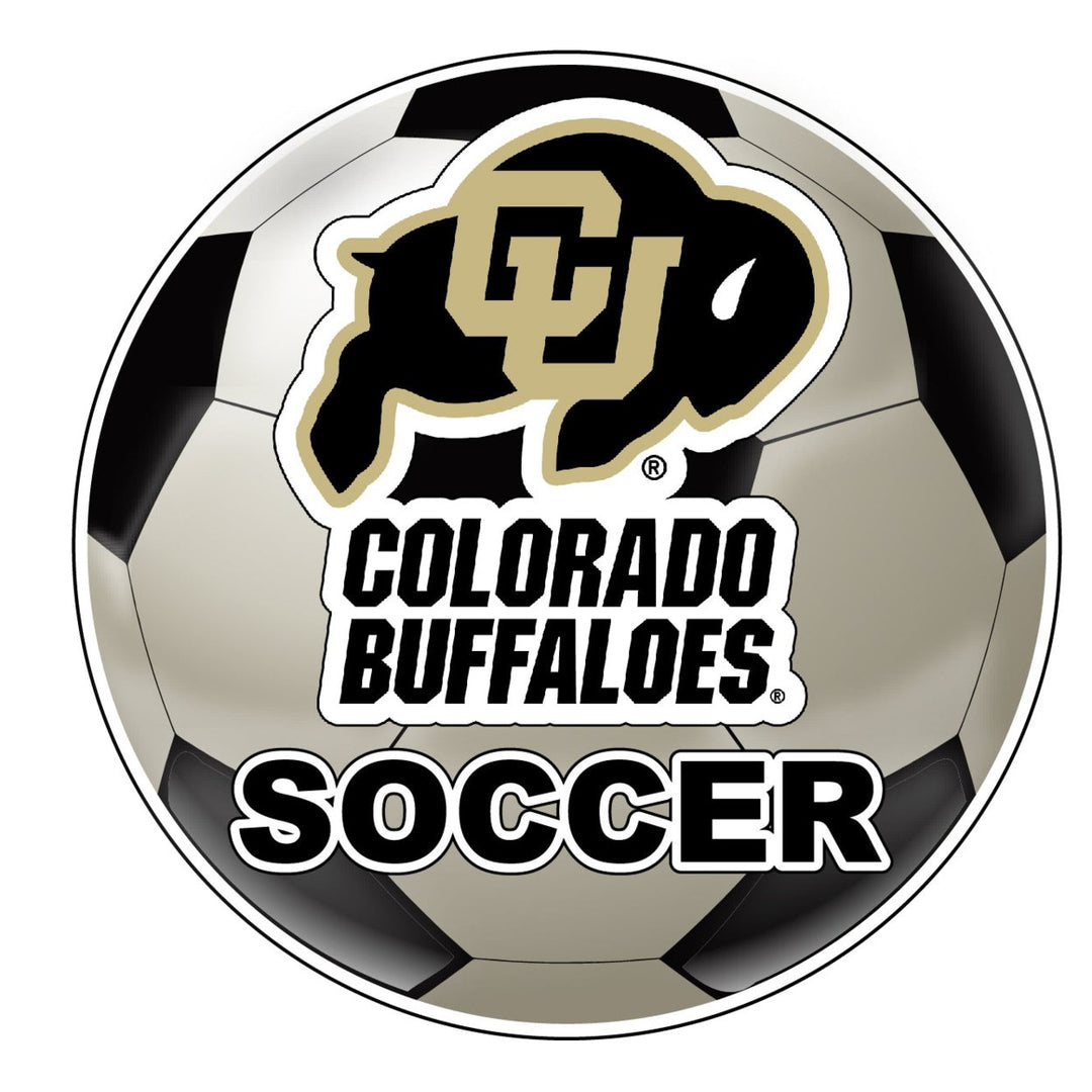 Colorado Buffaloes 4-Inch Round Soccer Ball NCAA Soccer Passion Vinyl Sticker Image 1