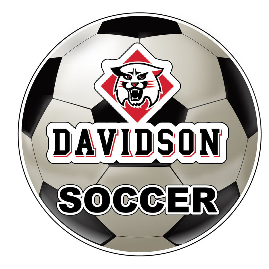 Davidson College 4-Inch Round Soccer Ball NCAA Soccer Passion Vinyl Sticker Image 1