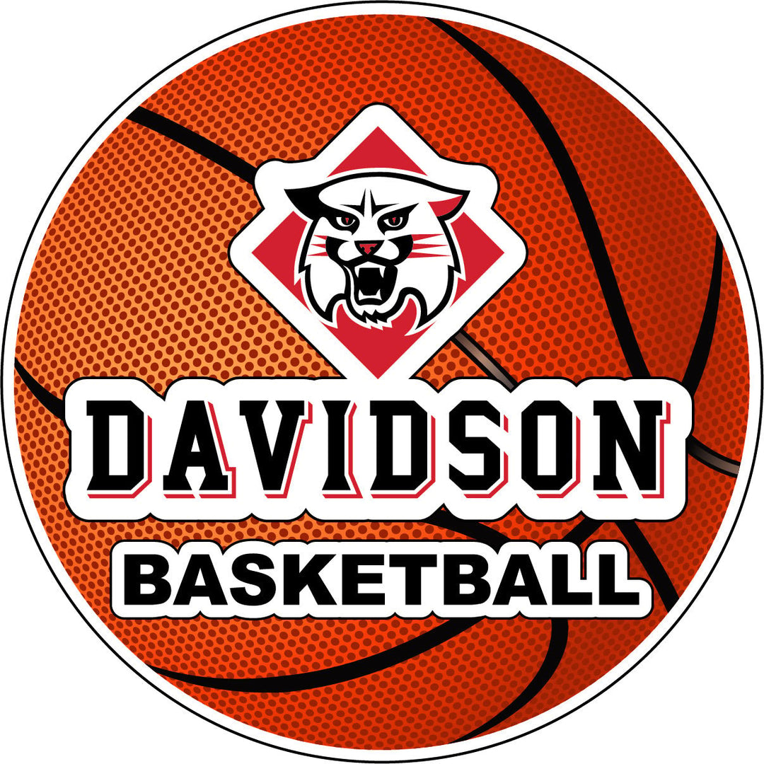 Davidson College 4-Inch Round Basketball NCAA Hoops Pride Vinyl Decal Sticker Image 1