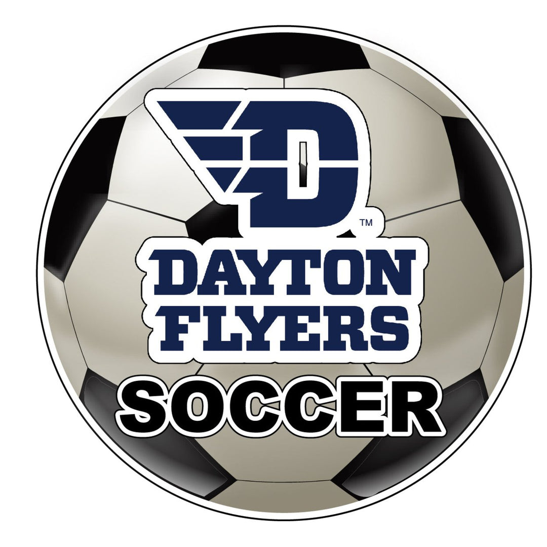 Dayton Flyers 4-Inch Round Soccer Ball NCAA Soccer Passion Vinyl Sticker Image 1