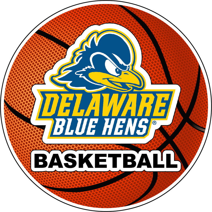 Delaware Blue Hens 4-Inch Round Basketball NCAA Hoops Pride Vinyl Decal Sticker Image 1