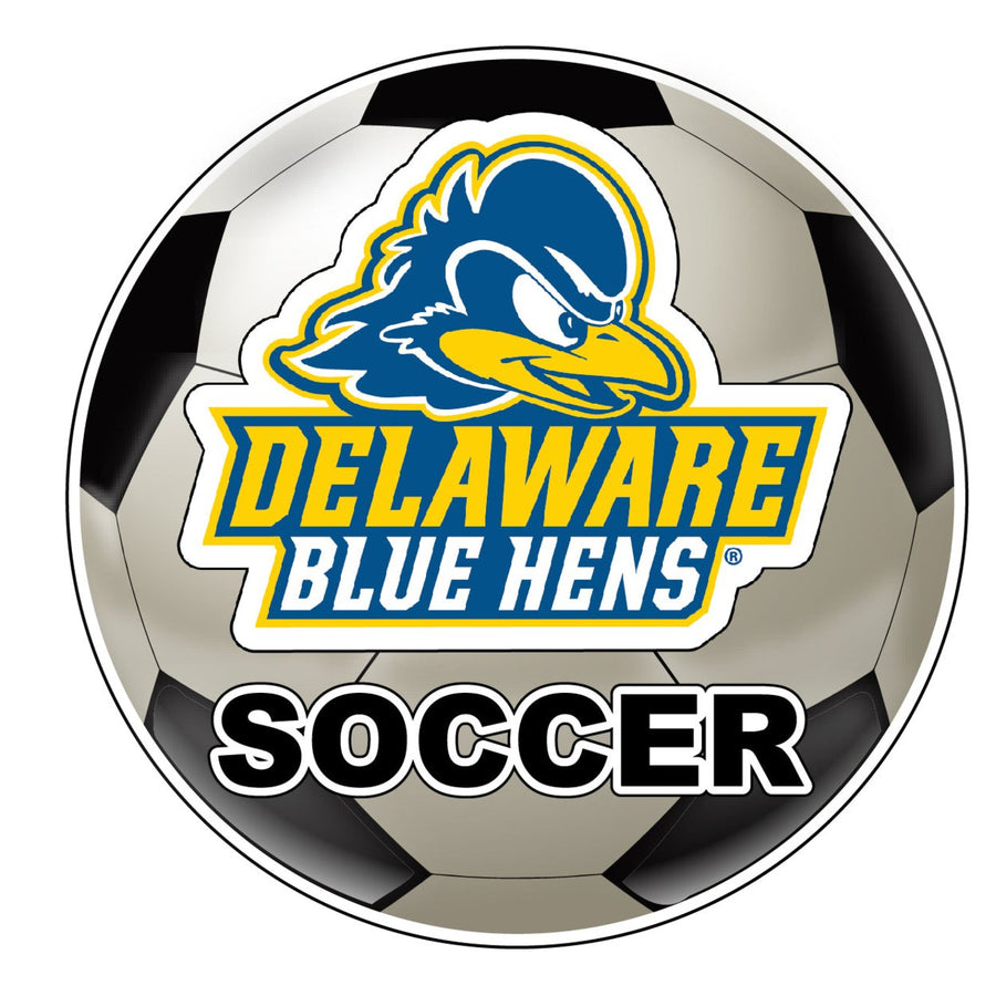 Delaware Blue Hens 4-Inch Round Soccer Ball NCAA Soccer Passion Vinyl Sticker Image 1