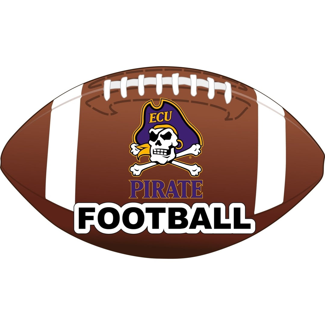 East Carolina Pirates 4-Inch Round Football NCAA Gridiron Glory Vinyl Decal Sticker Image 1