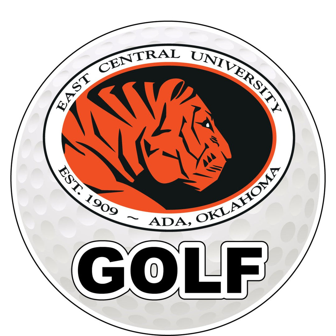 East Central University Tigers 4-Inch Round Golf NCAA Fairway Fervor Vinyl Decal Sticker Image 1