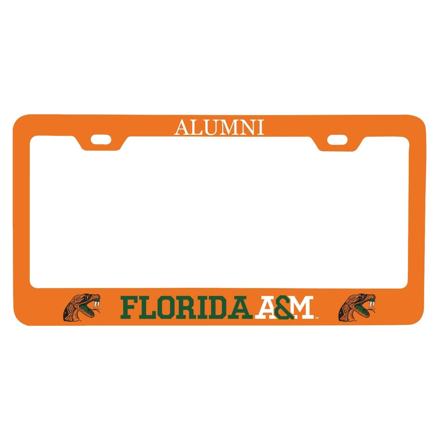 NCAA Florida AandM Rattlers Alumni License Plate Frame - Colorful Heavy Gauge Metal, Officially Licensed Image 1