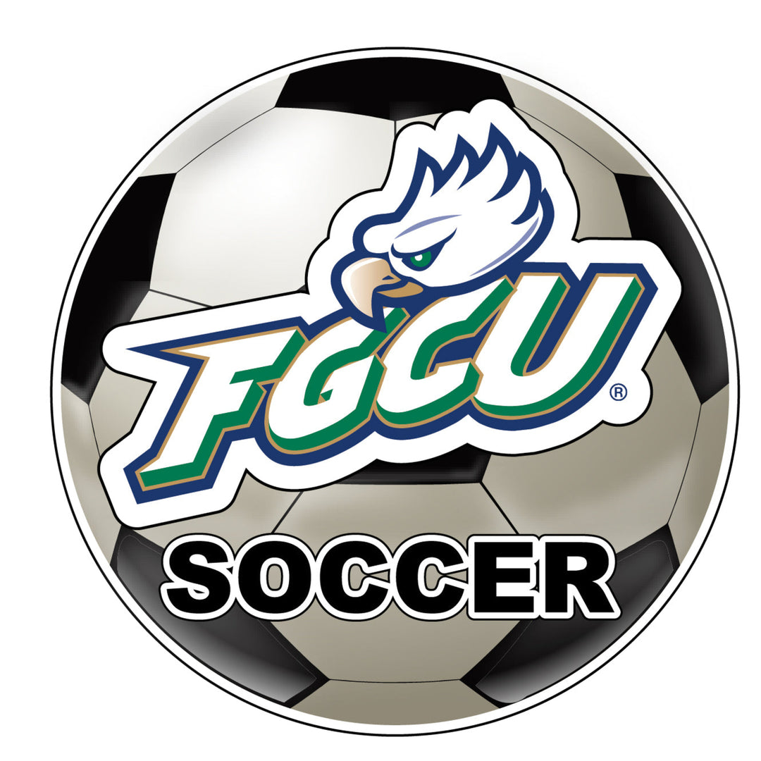 Florida Gulf Coast Eagles 4-Inch Round Soccer Ball NCAA Soccer Passion Vinyl Sticker Image 1