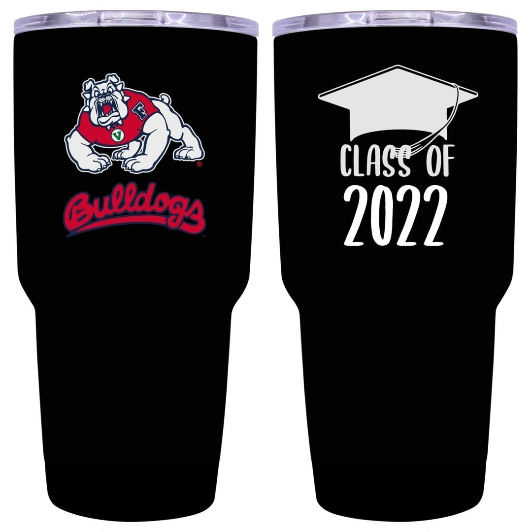 Fresno State Bulldogs Mascot Logo Tumbler - 24oz Color-Choice Insulated Stainless Steel Mug Image 1