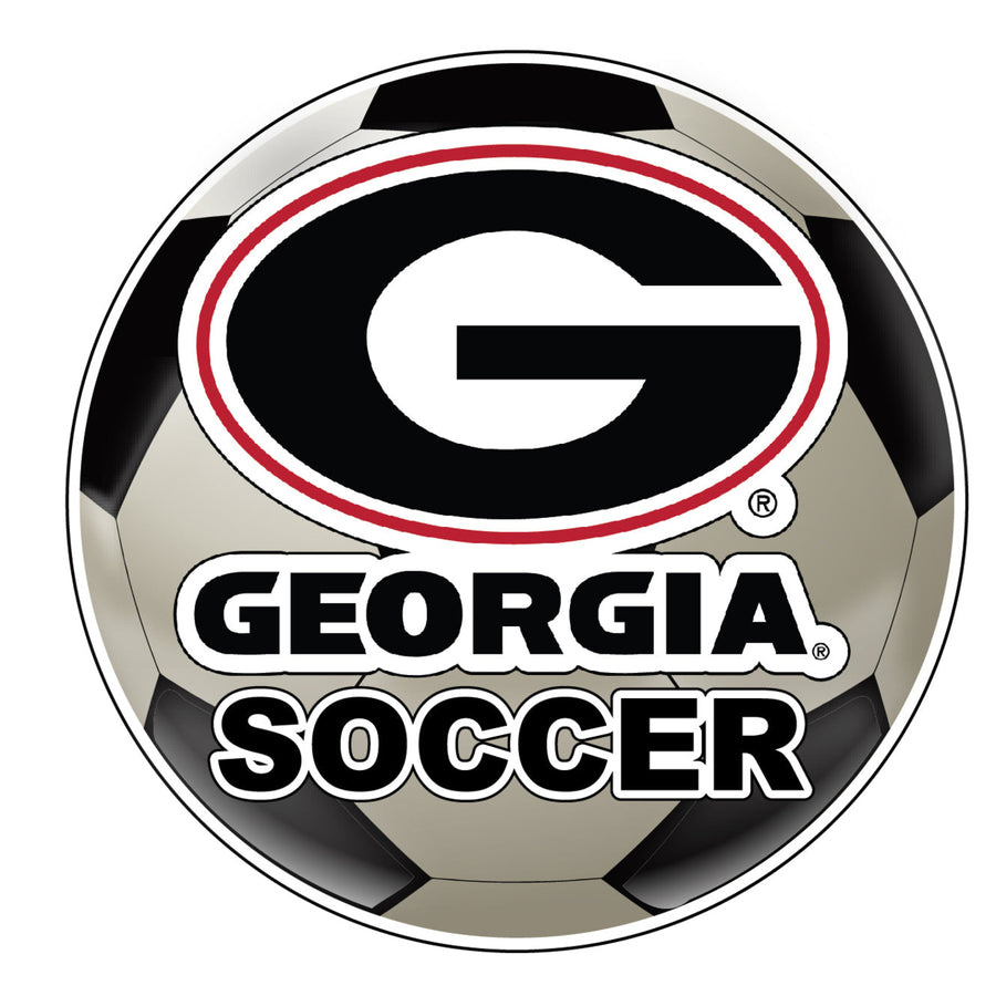 Georgia Bulldogs 4-Inch Round Soccer Ball NCAA Soccer Passion Vinyl Sticker Image 1